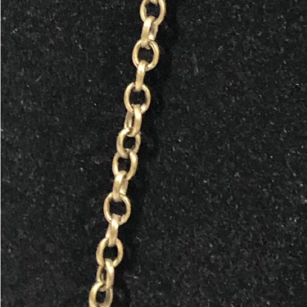 Black & silver spider necklace with rhinestones on a bronze chain - Picture 3 of 3